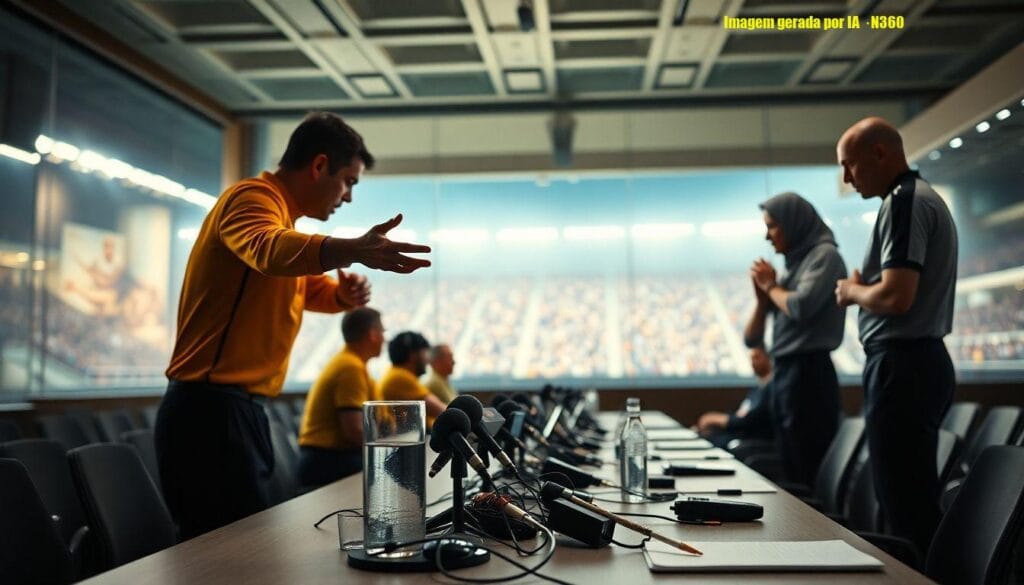 Coletiva de arbitragem no Cearense dura 3 minutos