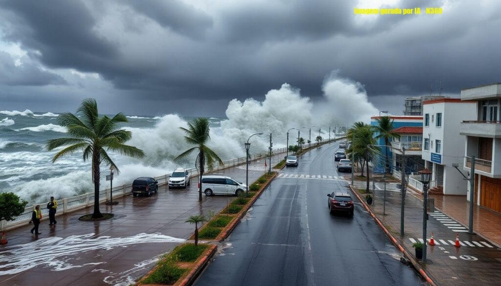 Ciclone extratropical afeta o Sul do Brasil
