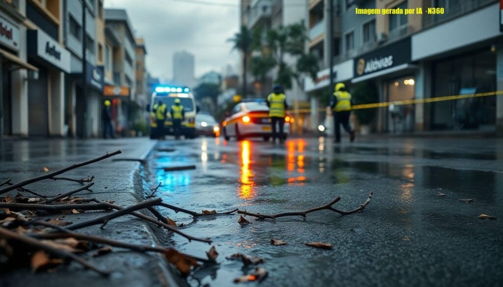 Temporal em Joinville causa alagamentos; Defesa Civil alerta