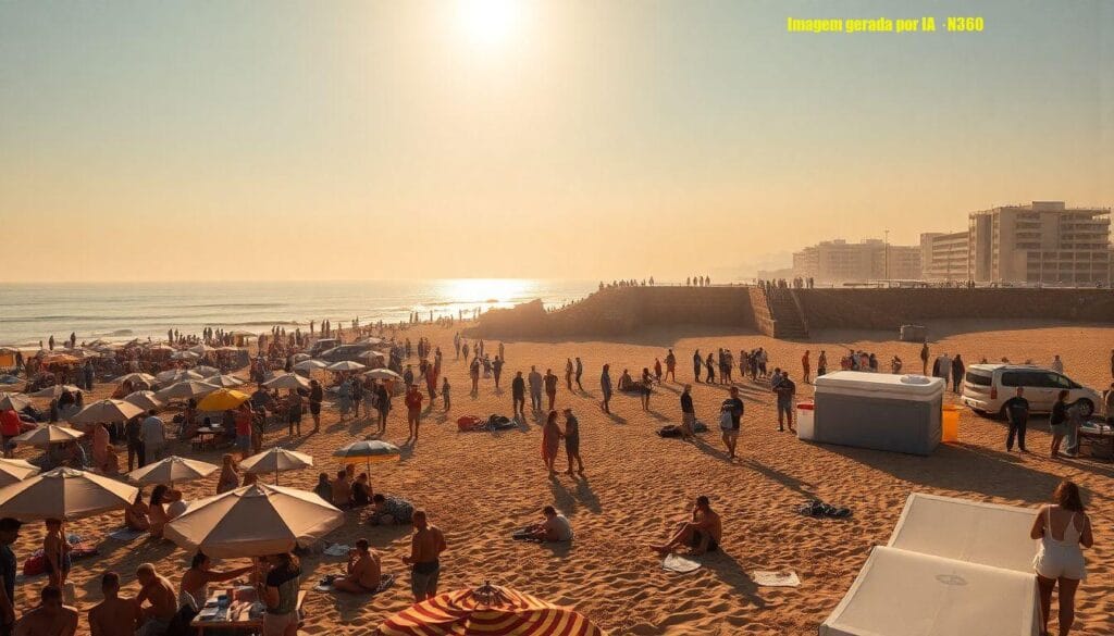 Calor de 40°C no Rio leva banhistas a buscar hidratação