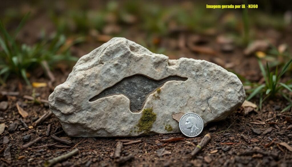 Filhote de dinossauro? Especialista explica imagem em pedra que viralizou