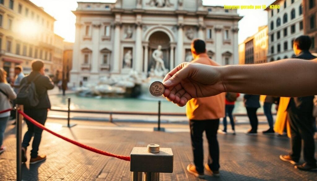 Roma: relatos de taxa de 2 euros na Fontana di Trevi