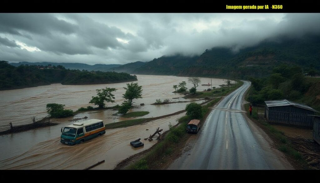 Rio atmosférico deve provocar excesso de chuva no Sudeste