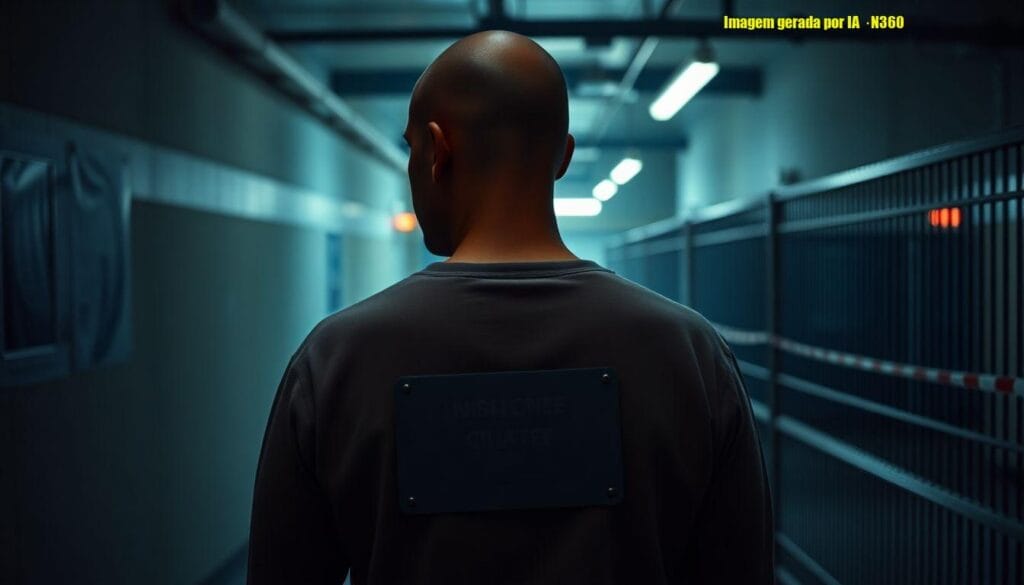 Foto mostra Pedro Turra com cabeça raspada na Papuda