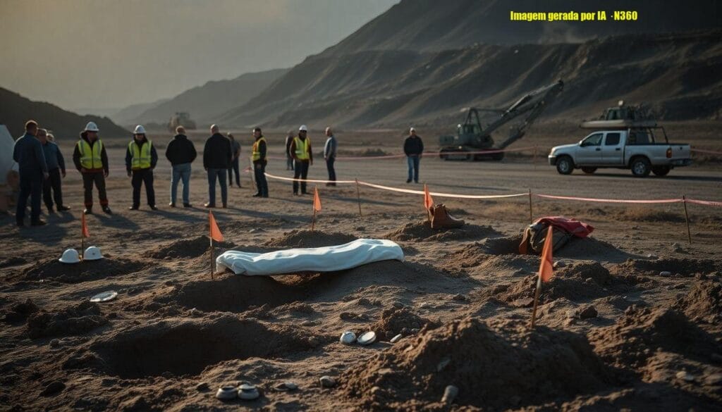 Buscas por mineradores desaparecidos apontam valas e corpos