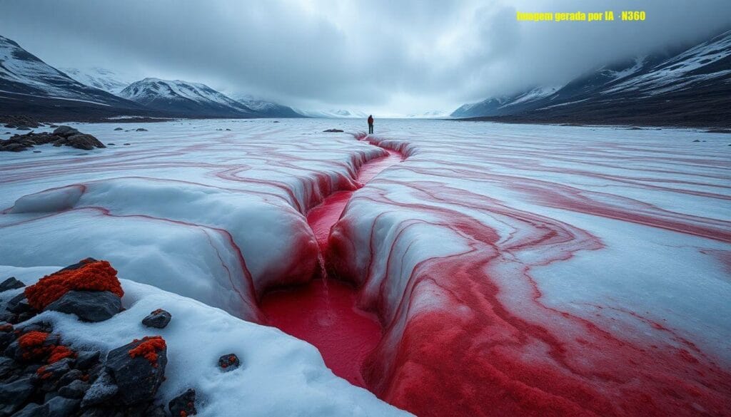 Por que as Blood Falls na Antártida são vermelhas