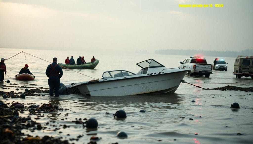 Lancha naufraga no Encontro das Águas; apuração em curso