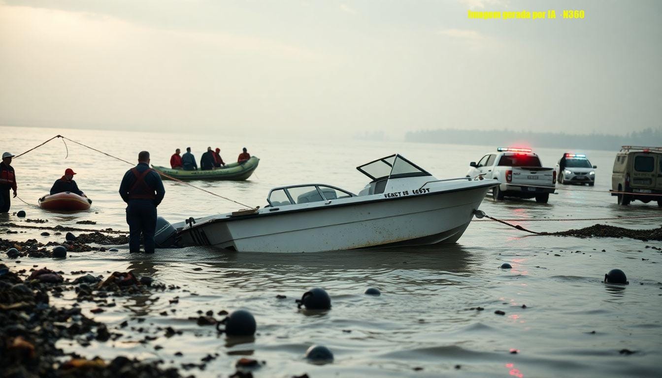 Lancha naufraga no Encontro das Águas; apuração em curso