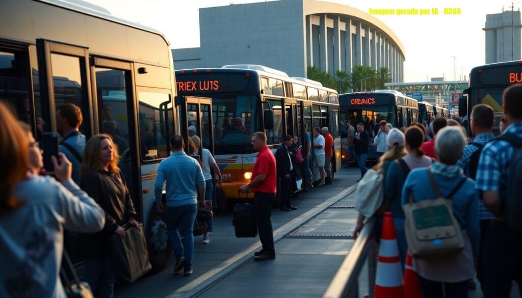 Ônibus lotados no Anhembi eram foliões da Império