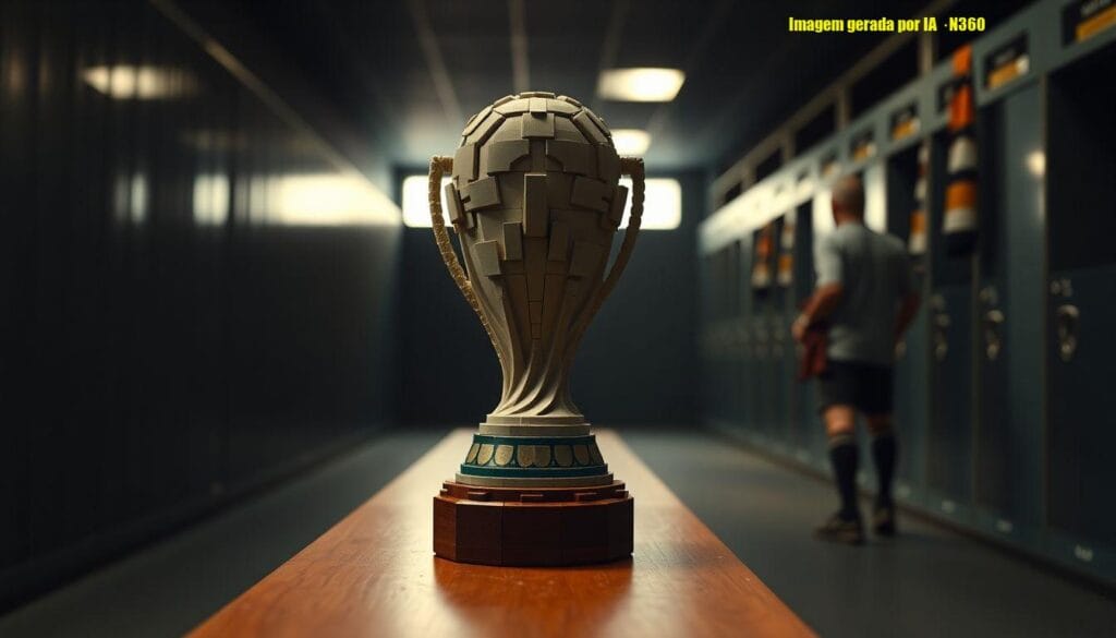 Messi publica foto com réplica da taça da Copa em LEGO