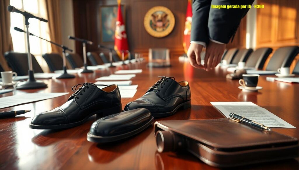 Trump distribui sapatos Oxford a aliados e vira meme