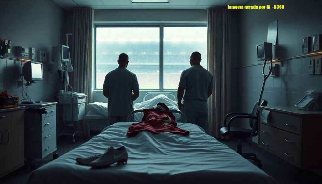 Jogadores do Grêmio visitam Marlon no hospital