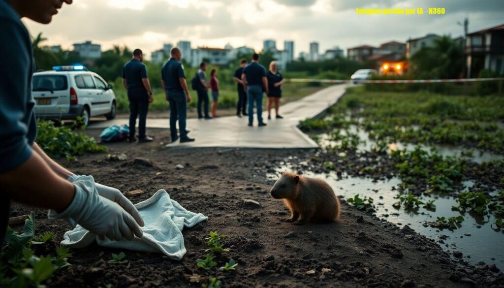Seis presos após espancarem capivara na Ilha do Governador