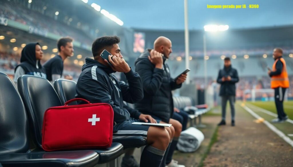 Memphis é flagrado com celular no banco; diz ter falado com equipe médica