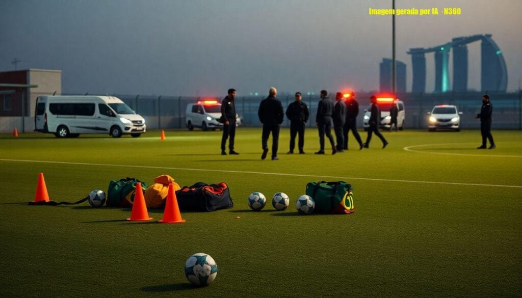 Treino suspenso após orientação policial em Doha