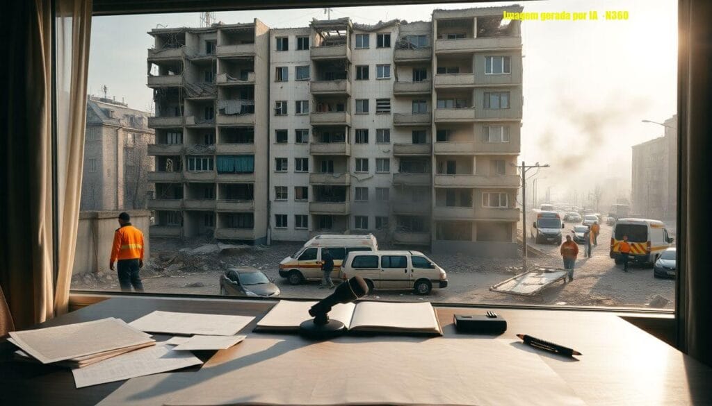 Míssil atinge prédio na Ucrânia; 7 mortos