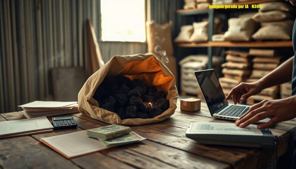 Saco de carvão autoacendente fatura R$ 1 milhão