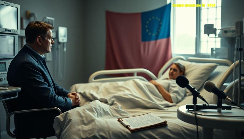 Carlos visita Jair Bolsonaro na UTI; quadro grave