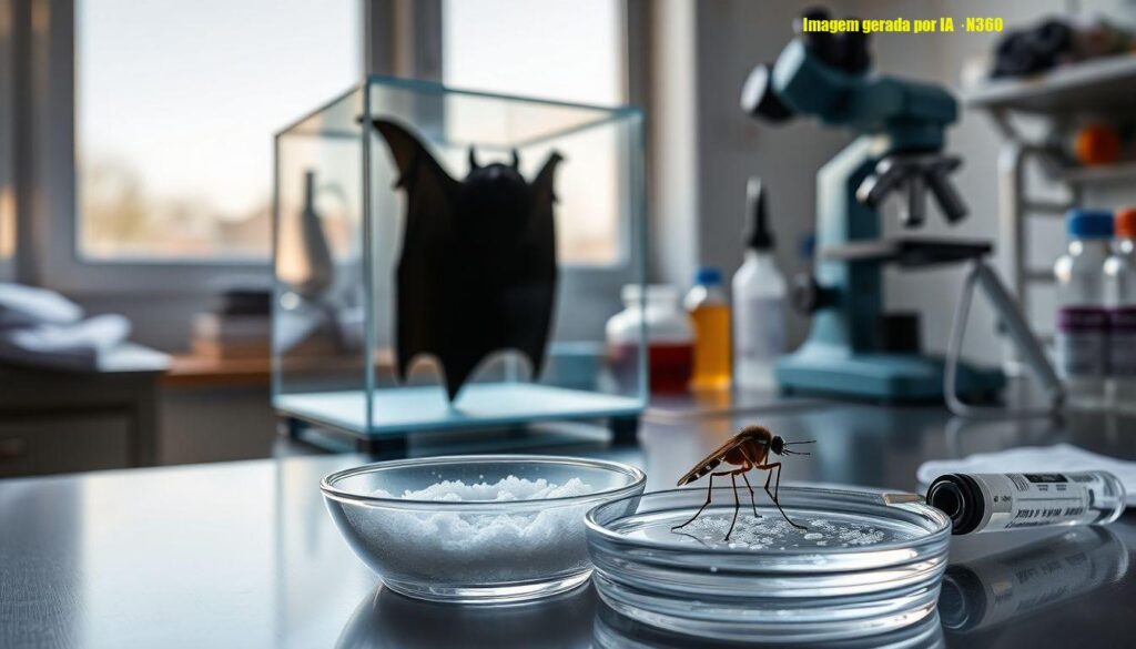 Alegação sobre mosquitos e água salgada vacinando morcegos é falsa