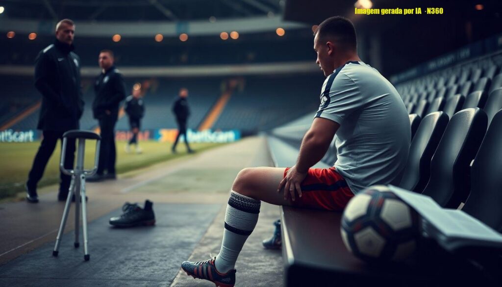 Vinicius Lira rompe ligamento do joelho esquerdo