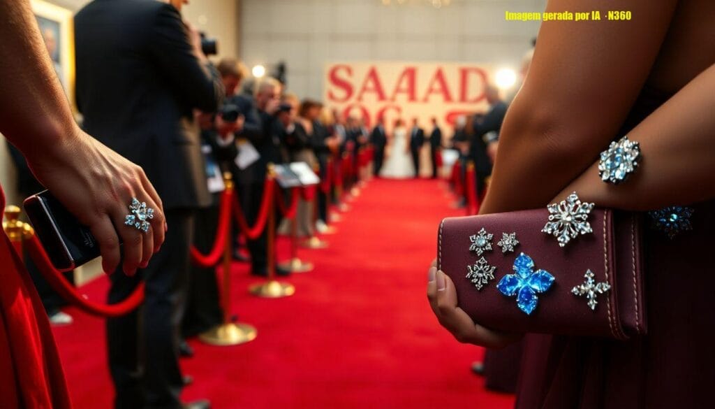 Atores exibem broche 'ICE OUT' em protesto no SAG Awards
