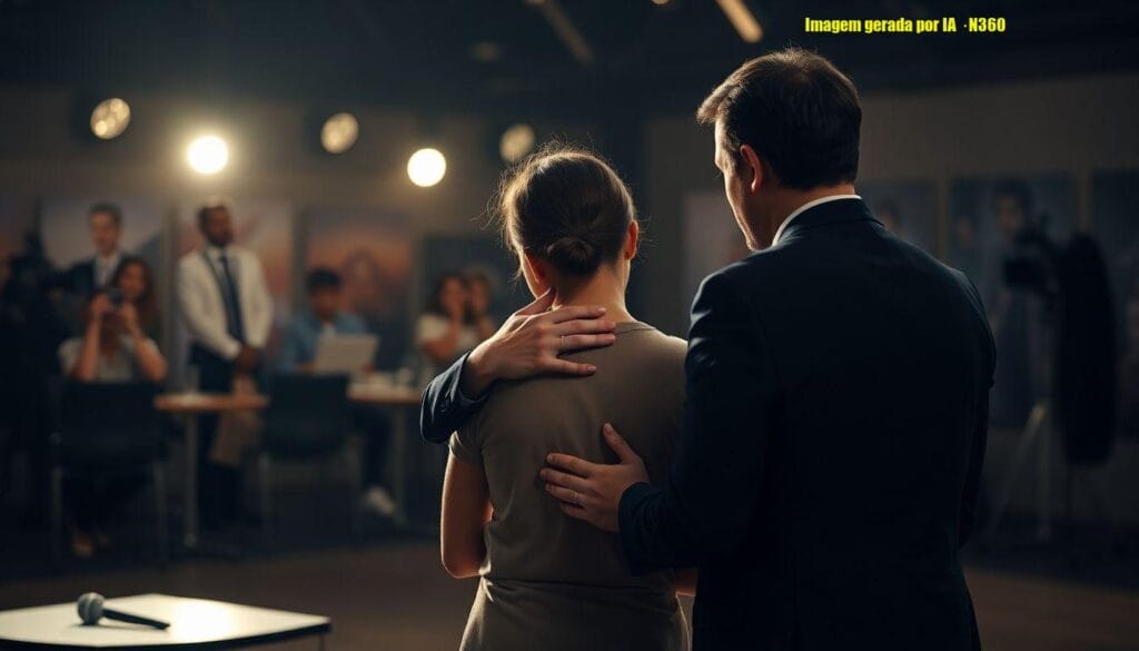 Tadeu Schmidt consola Ana Paula e fala de luto