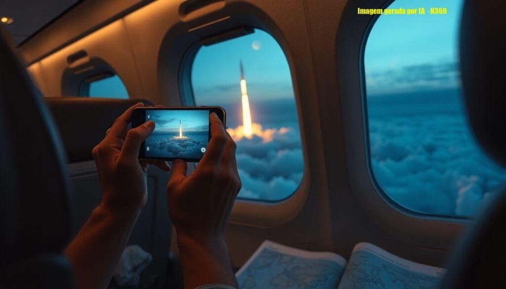 Artemis II: passageira registra lançamento durante voo