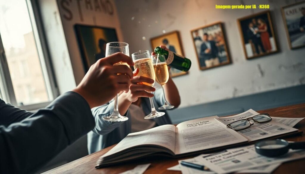 Finalistas do BBB 26 brindam com champanhe após presente