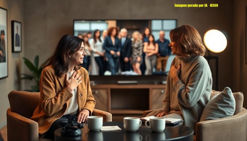 Patrícia Poeta se emociona com declaração de Bia do Brás