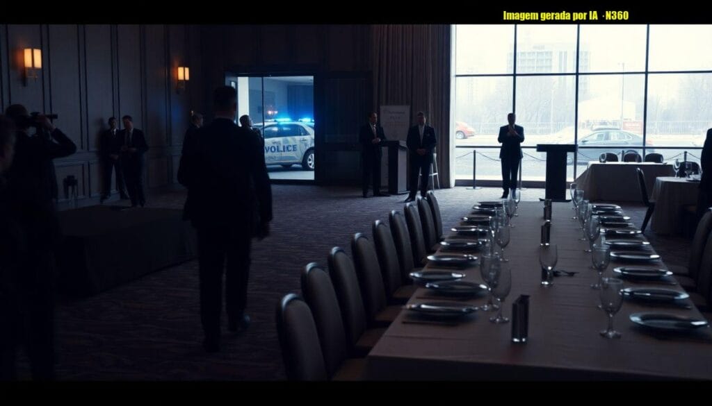 Trump retirado de jantar após tiros em Washington