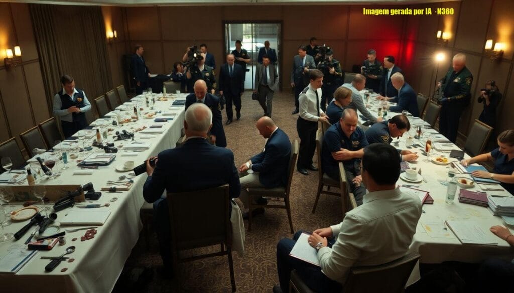 Trump é retirado após tiroteio em jantar