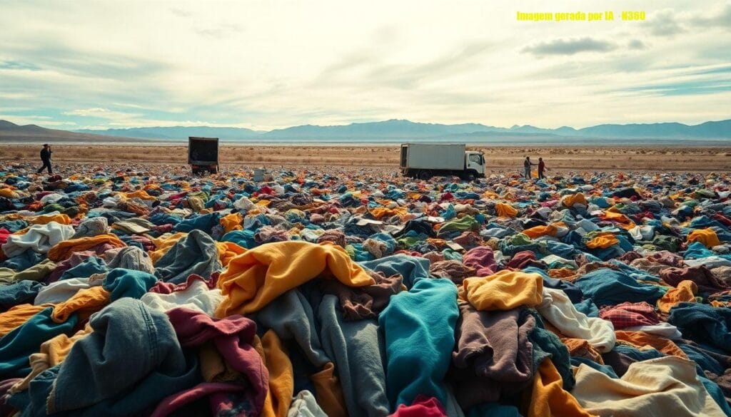 Roupas usadas acumulam no deserto do Atacama