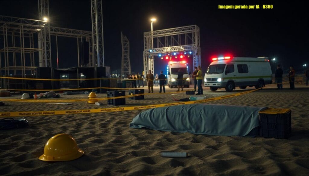 Homem morre na montagem do palco em Copacabana