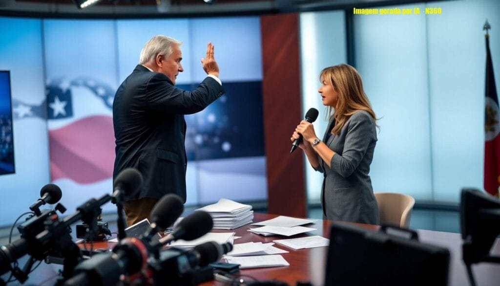 Trump chama jornalista de 'vergonhosa' na TV