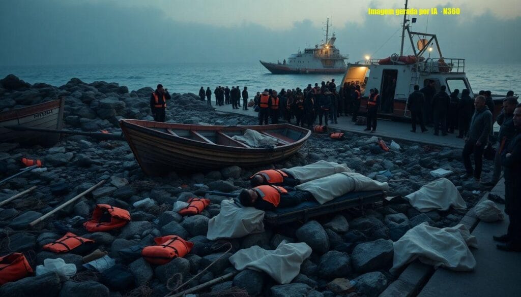 105 migrantes naufragam perto da costa da Itália