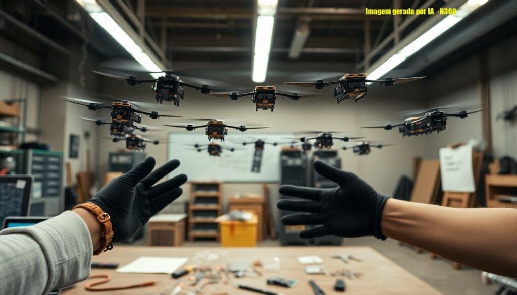 Drones-espadas controlados por gestos viralizam na China