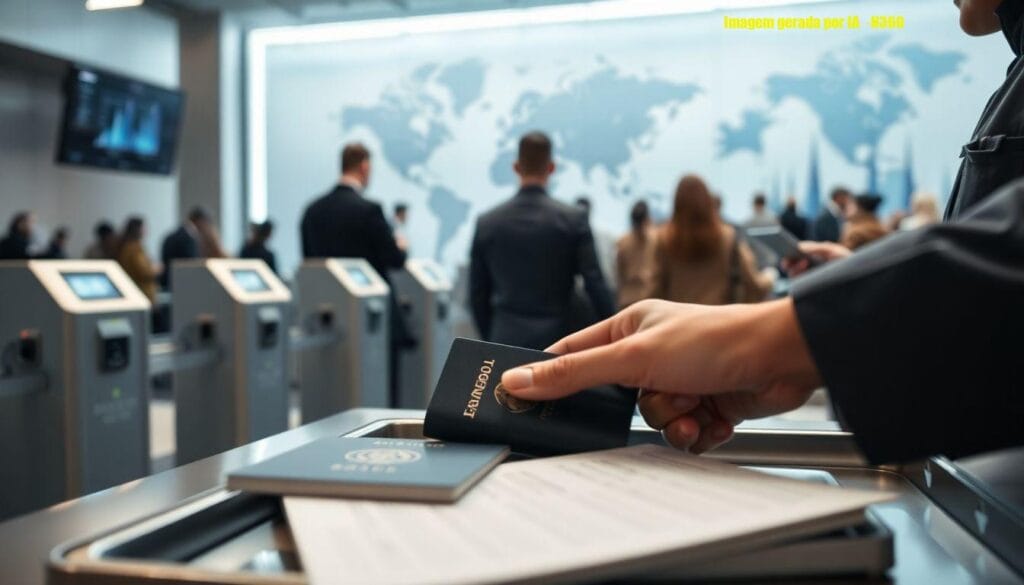 UE inicia registro biométrico de entrada e saída