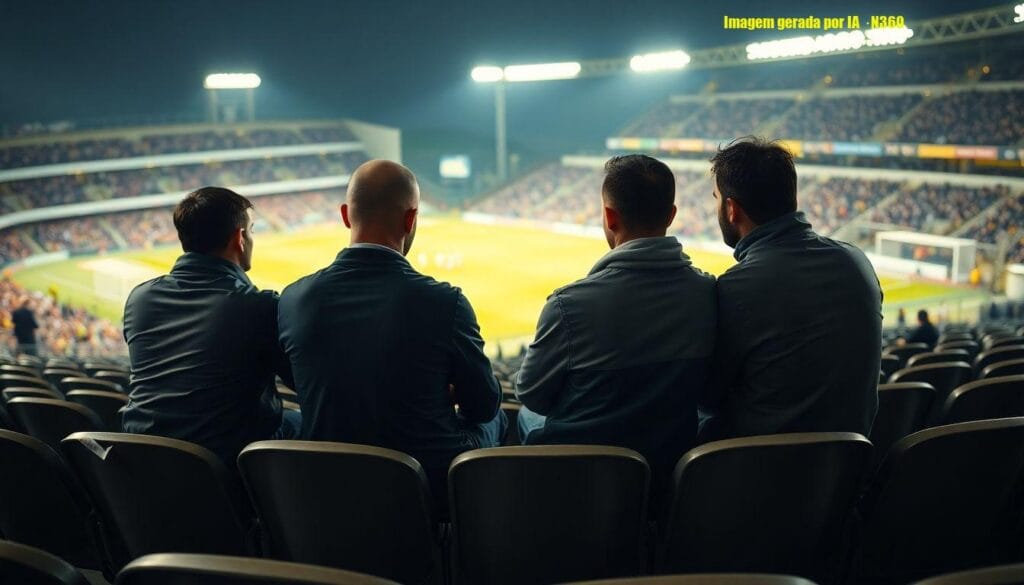 Quatro jogadores do Botafogo viram jogo na arquibancada