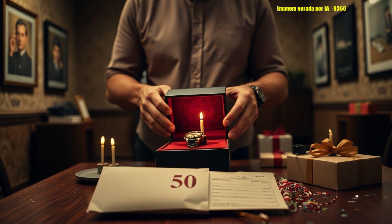 Alberto Cowboy recebe celular de R$ 13 mil aos 50 anos