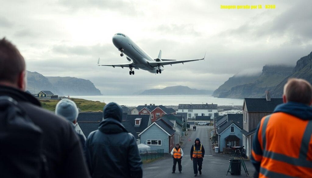 Piloto faz voo baixo sobre Vestmannaeyjar antes de aposentar