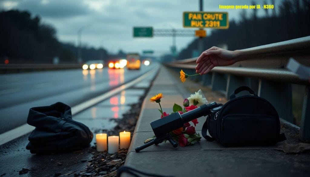 Colegas homenageiam cinegrafista Rodrigo Lapa