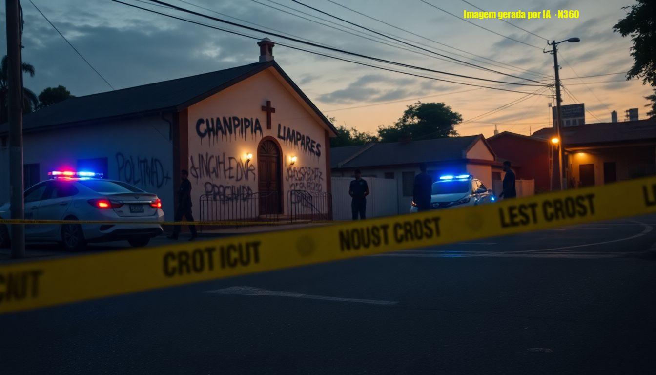 Facção picha prédios após morte de 'Maquinista'