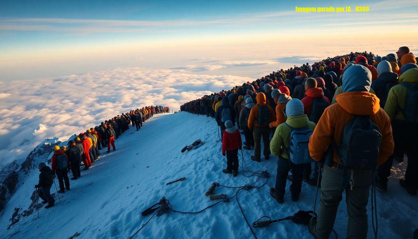 274 alpinistas alcançam cume do Everest em único dia