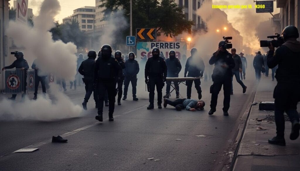 Protestos em La Paz terminam em confrontos com a polícia