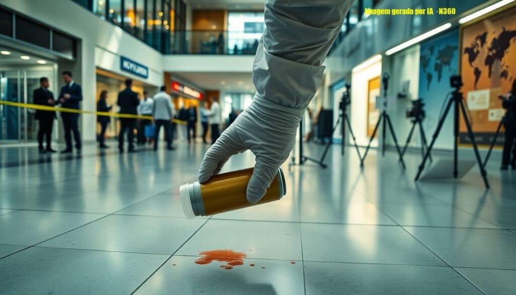 Homem pulveriza substância no shopping de Ginza e fere 20