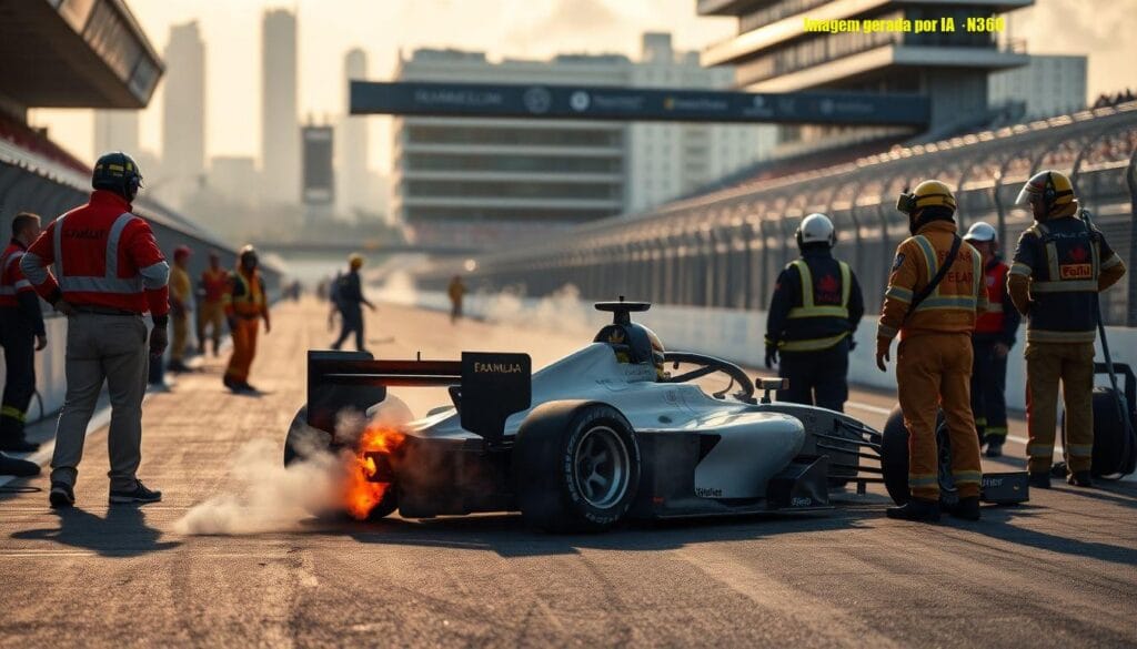 Carro de Gabriel Bortoleto pega fogo; larga em último no GP de Miami