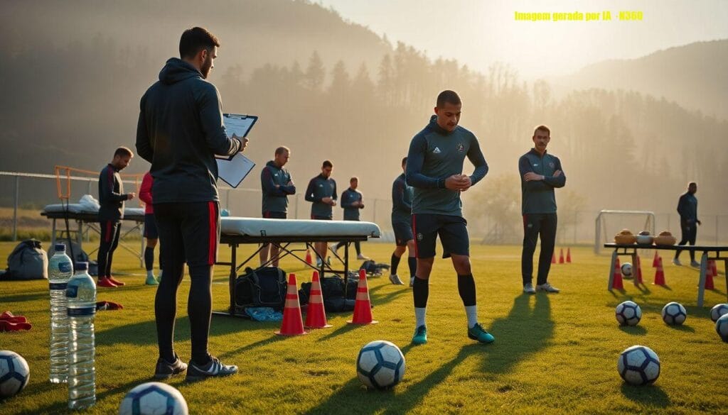 Jogadores se apresentam a Ancelotti na Granja Comary