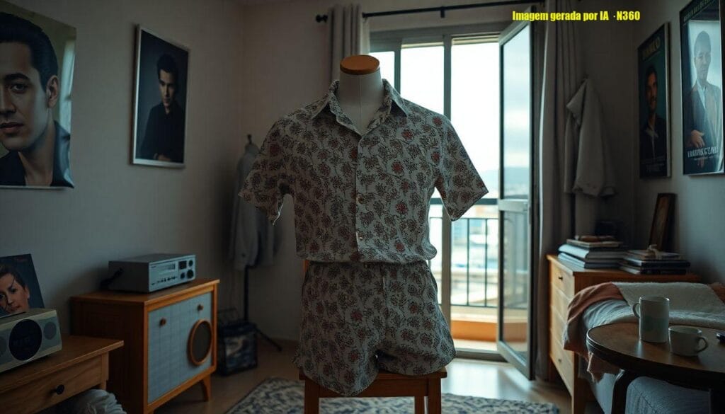 Zeca Pagodinho usa conjunto estampado ao comentar frio no Rio