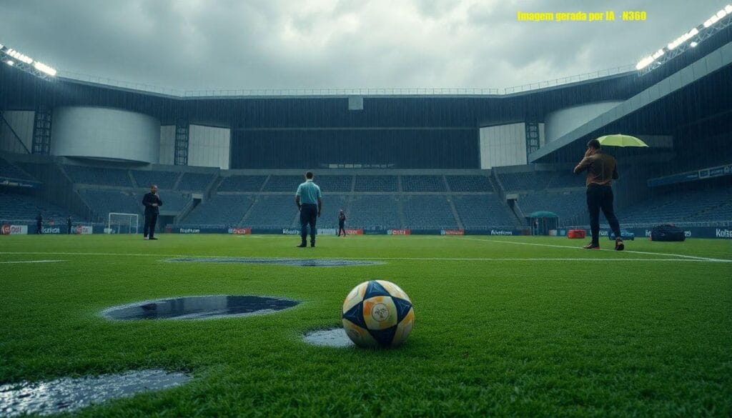 Remo x Palmeiras: início adiado por chuva em Belém