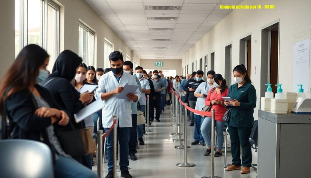 Filas de até 3 horas marcam vacinação em BH